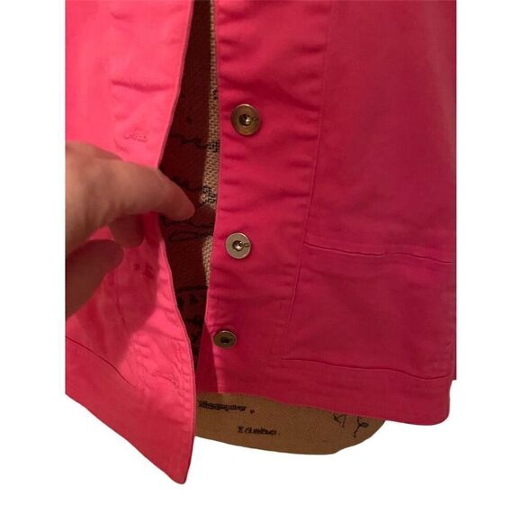 Great Cavalier by St Paul Women's Pink Button-Front Jacket L Cutwork Sleeves - Picture 3 of 12